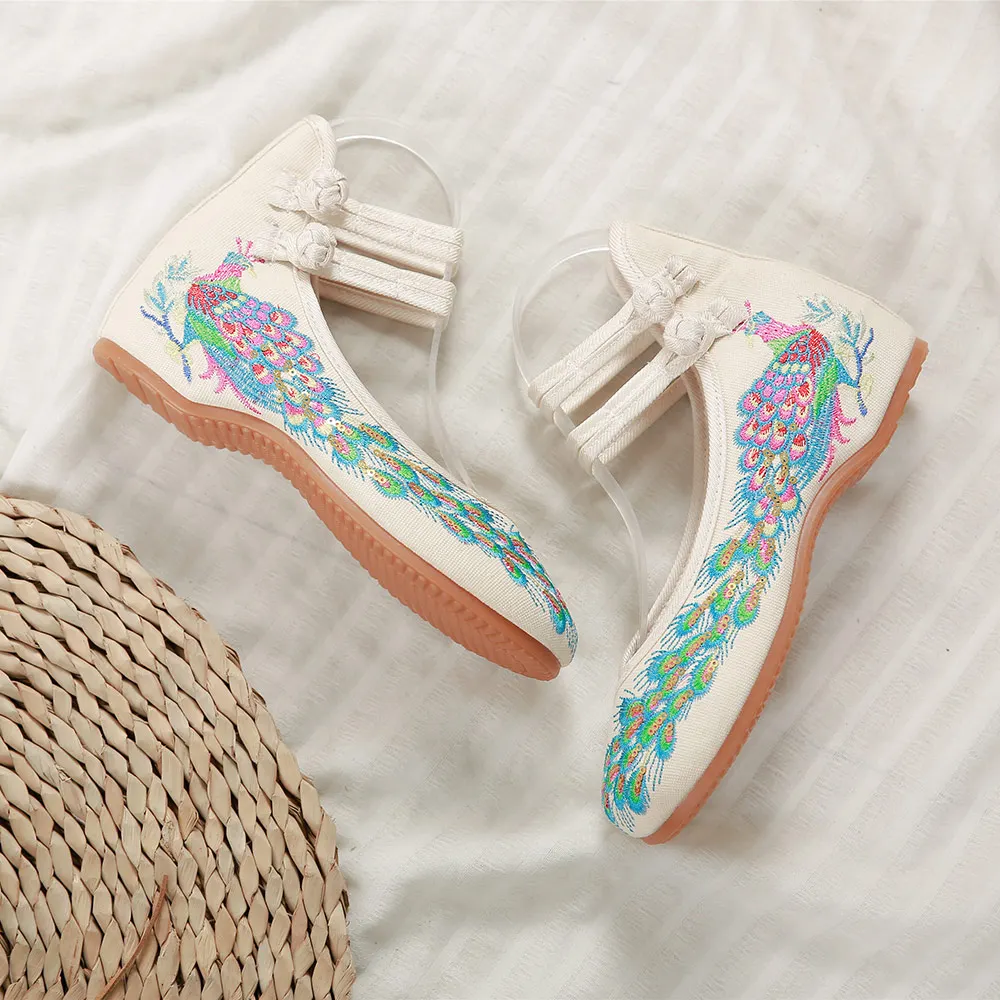 Женские балетки ручной работы Veowalk на плоской подошве с блестками и вышивкой