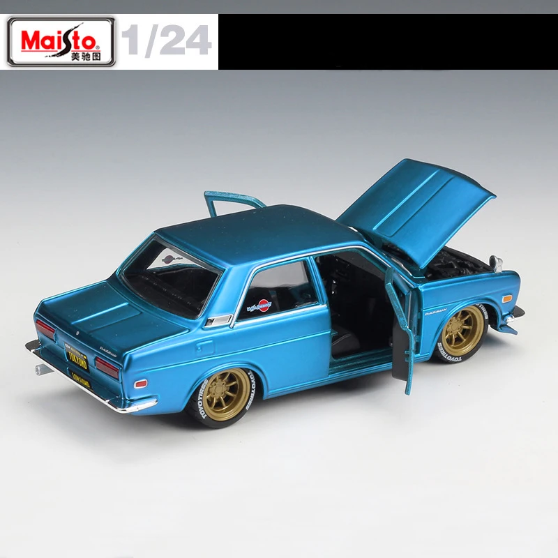 Модель автомобиля Maisto 1:24 Nissan 1971 DATSUN 510 модель под давлением в ретро стиле игрушка