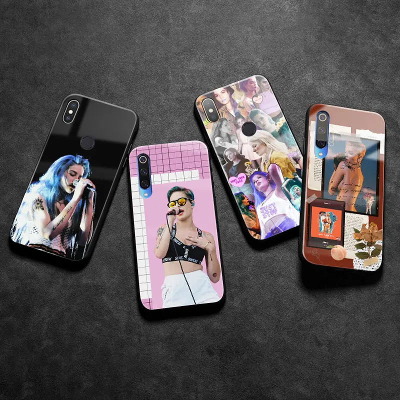 Мягкий силиконовый чехол для телефона из закаленного стекла Halsey Xiaomi Mi 8 9 SE Mix 2 2s 3