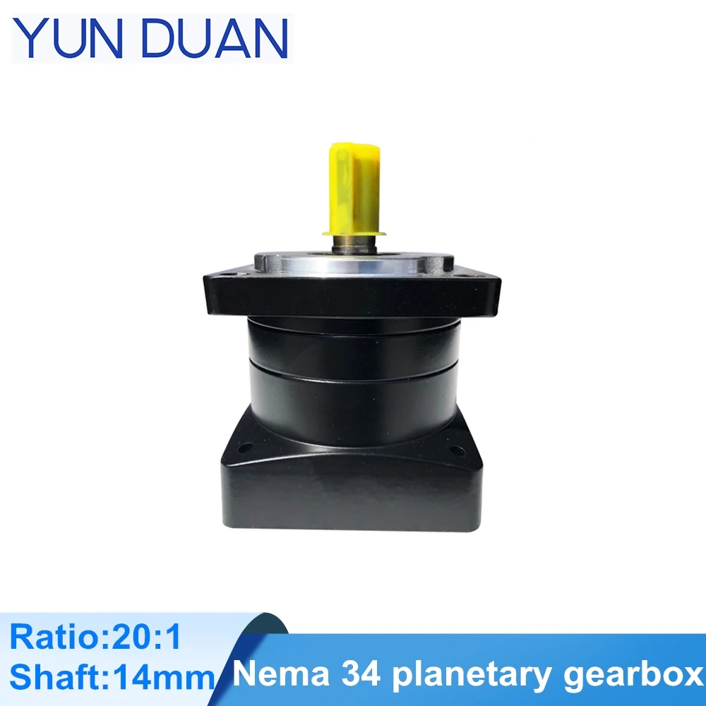 Шафт14 мм соотношение 20:1 Планетарная коробка передач для nema34 шаг двигателя 3000