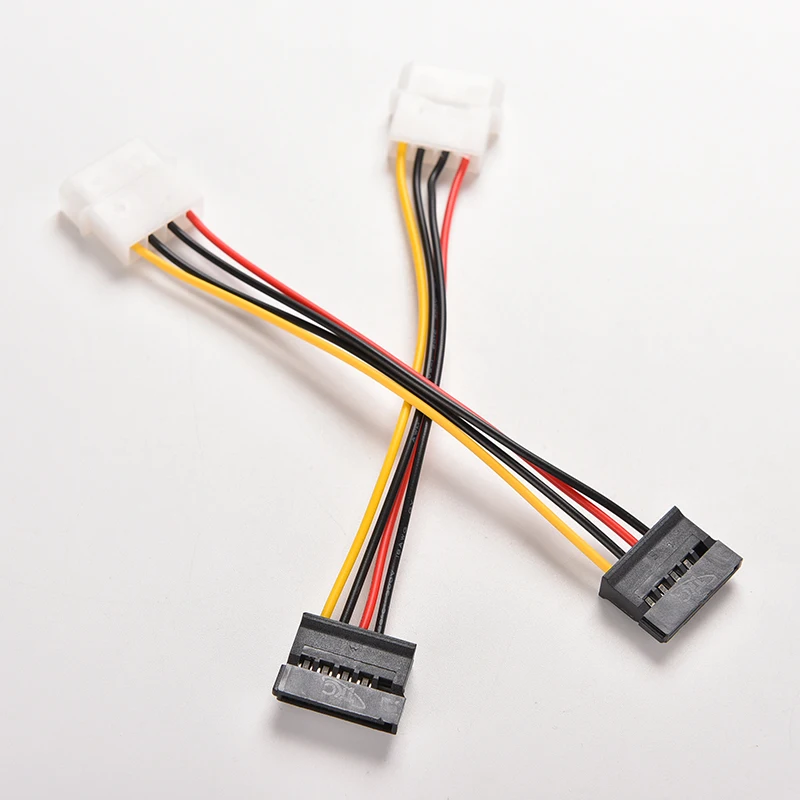 

2 шт./лот 4 Pin IDE/SATA Molex до 15 Pin Serial ATA жесткого диска SATA HDD жесткий диск Мощность адаптер Кабели