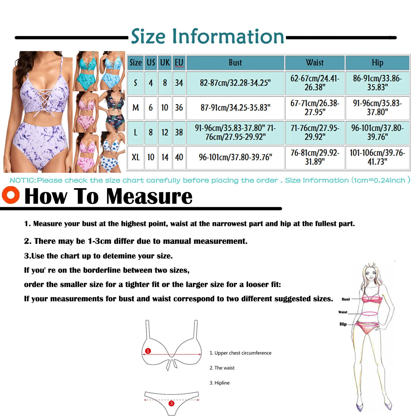 

2021 Swimwear Women Swimsuit Ladies Sexy Fashion Front Lace Up Tie-dye Printed Bandeau Bandage Bikini Set Push-up Beachwear#f3