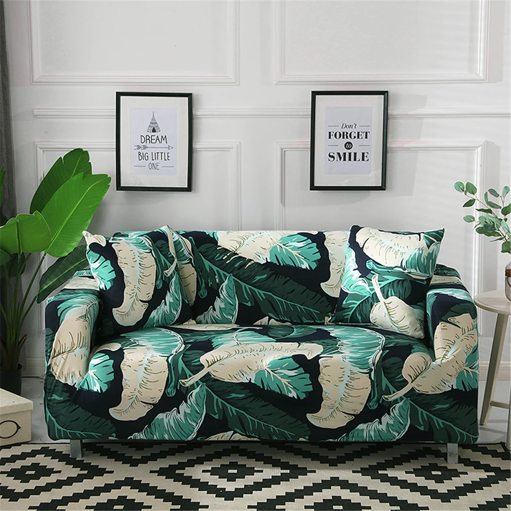 Universal Sofa Slipcover Stretch Elastic Flower Printed Anti-Dust Covers All-inclusive Couch Towel for Living Room Bedroom | Дом и сад