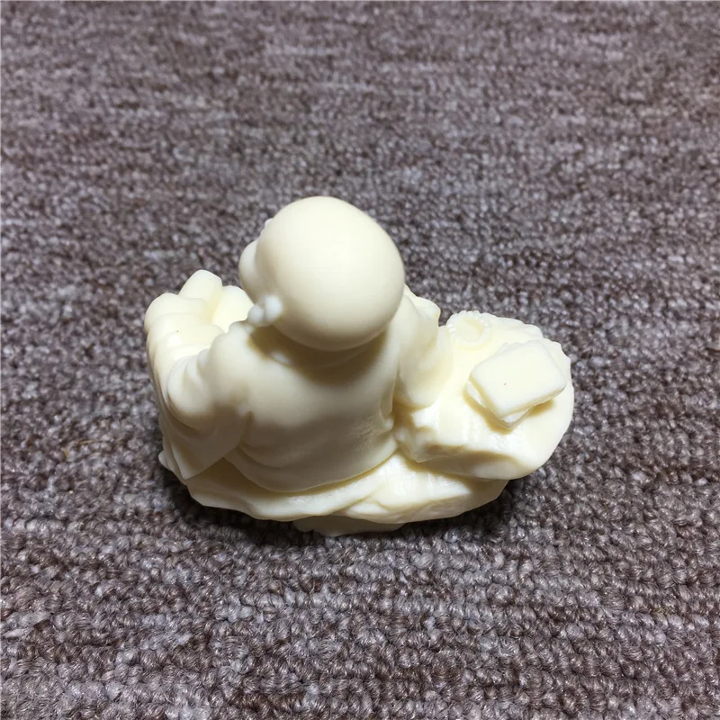 Белая статуя маленького монаха в китайском стиле Художественная Скульптура