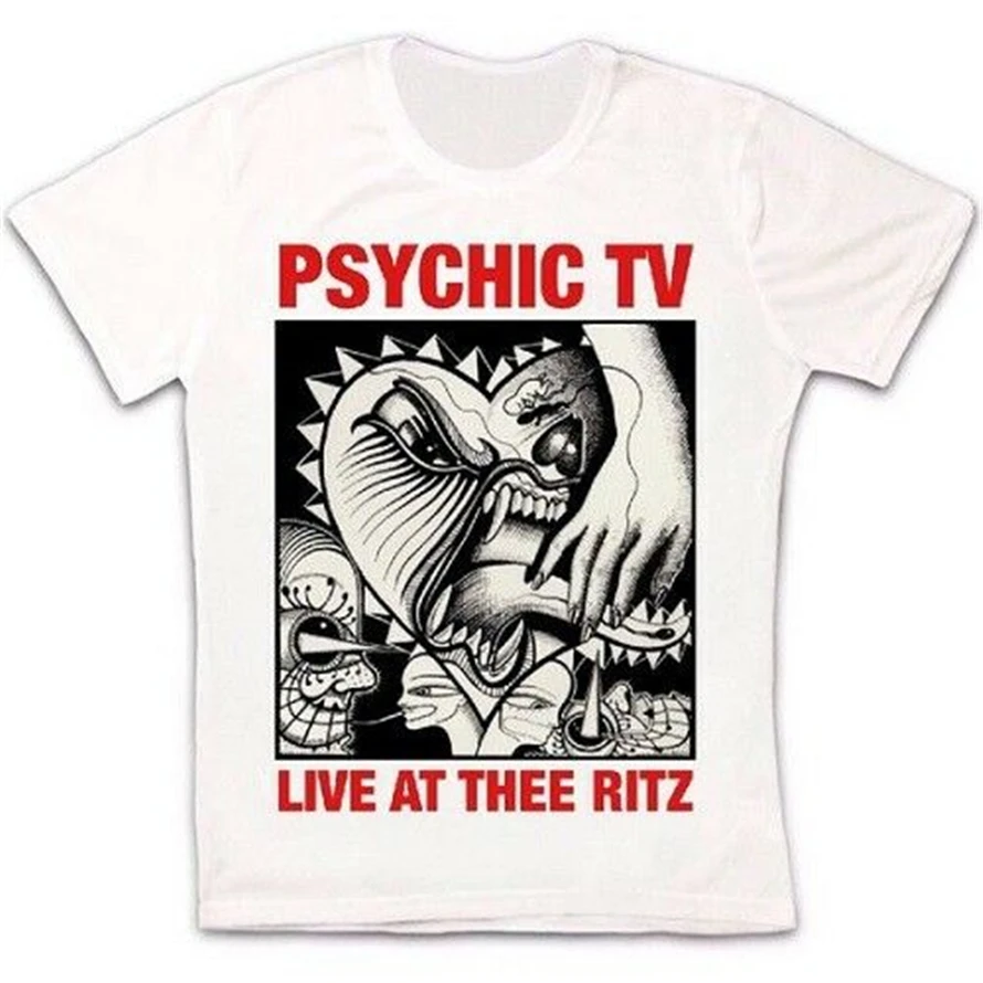 Экстрасенс ТВ Live At Thee Ритц пост Панк Ретро Винтаж хипстерская унисекс футболка 1857