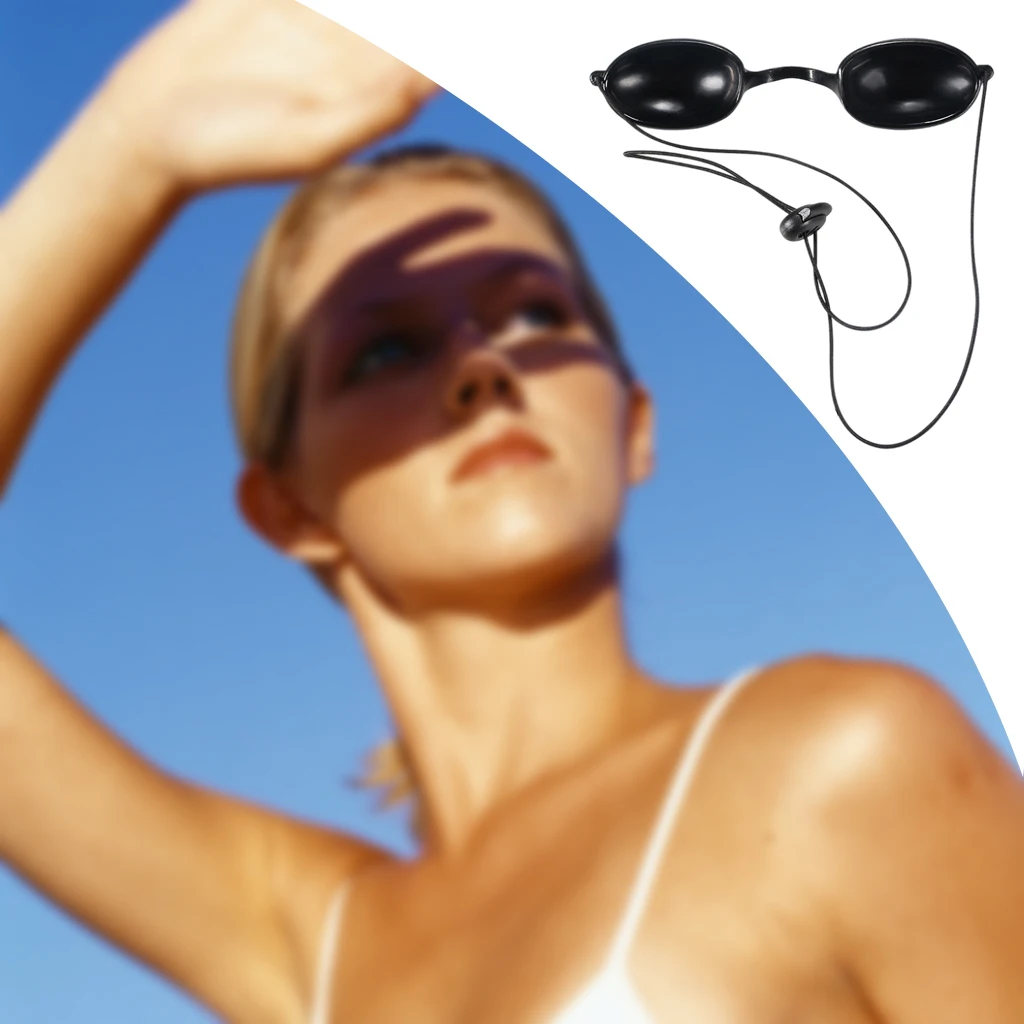 Гибкие очки для загара Eyeshields черные защиты глаз лампы очков|Устройство ухода за