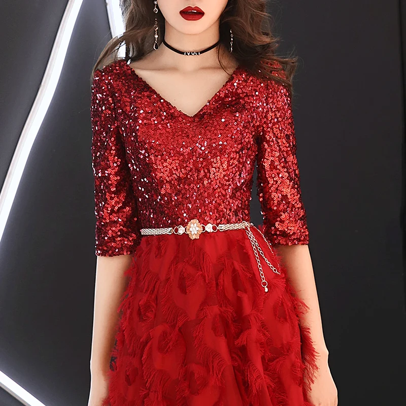 Wei yin AE0214 Robe De Soiree 2020 Новые Элегантные трапециевидные кружевные Длинные вечерние