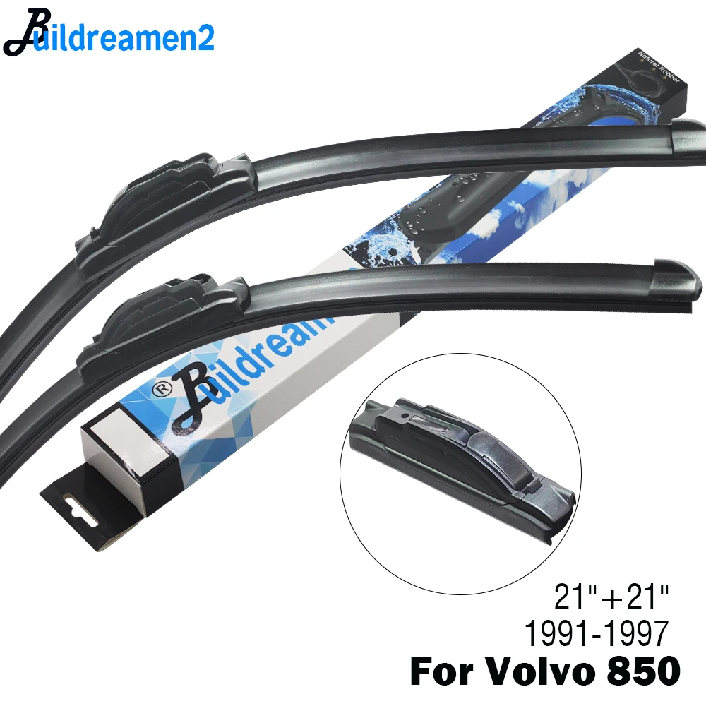 Buildreamen2 2 X резиновый стеклоочиститель для стеклоочистителя Volvo 850 Fit J Hook Arms 1991 1992 1993