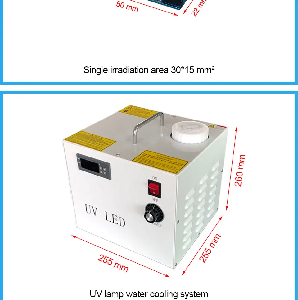 Epson принтер модифицированный UV планшетный принтер UVLED система отверждения водяного охлаждения 1 комплект UVLED сушильная лампа Температурная сигнализация