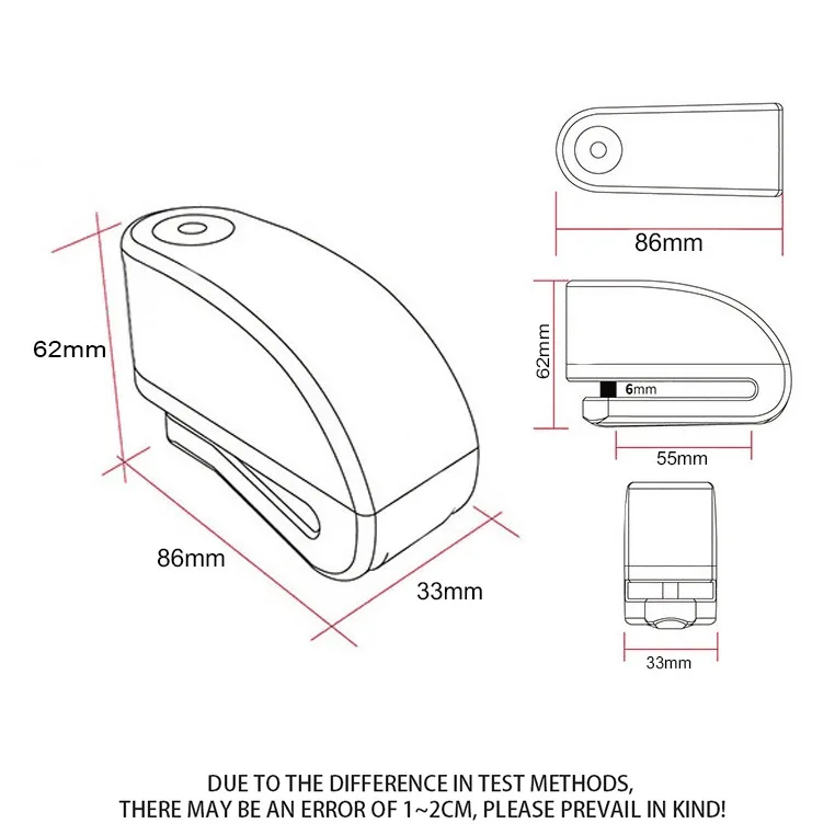 

Alarm Disc Brake Lock Motorcycle Lock Anti Theft Lock Brake Disc Electric Vehicle Lock Battery Bike Lock Mountain Bike