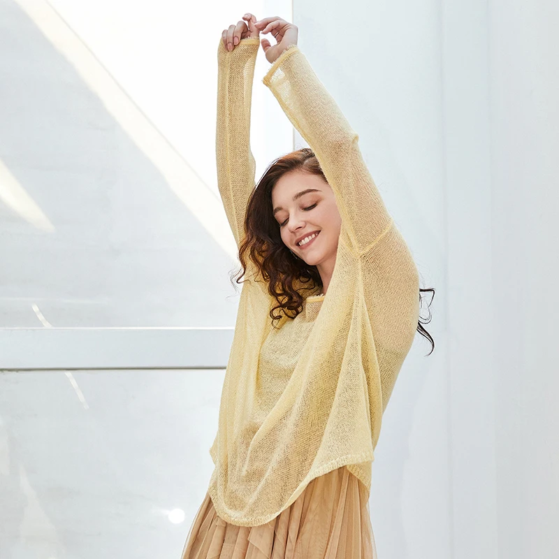 ARTKA Осень женский шерстяной свитер многоцветный мохер вязаный свитер Повседневный пуловер с круглым вырезом свитер для женщин YB11091Q