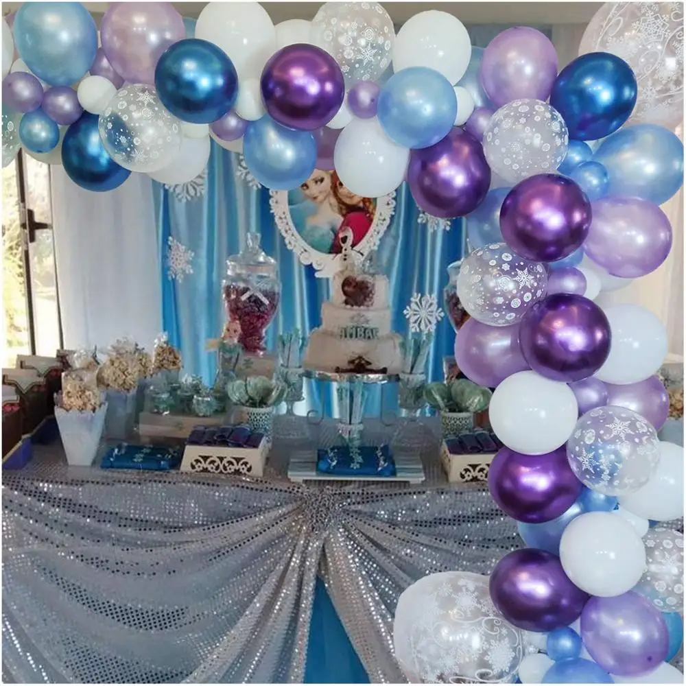 

Elsa Anna Princess Balloon Garland Arch Kit Birthday Party Ice Snow Queen Latex Balloons Chain Baby Shower Decoration Globos