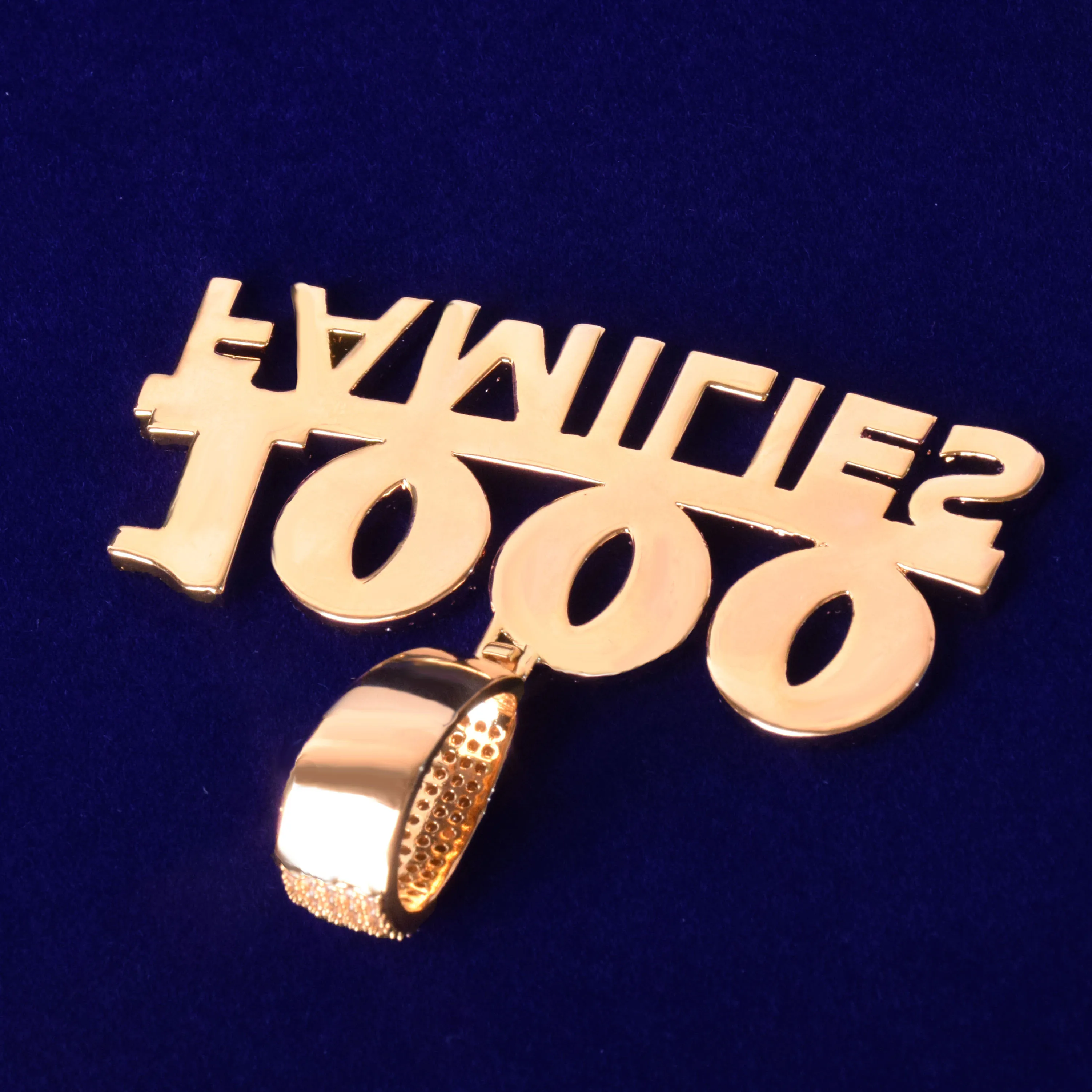 Number Combination Pendant Necklace AAAA Cubic Zircon Men's Hip Hop Rock Jewelry | Украшения и аксессуары