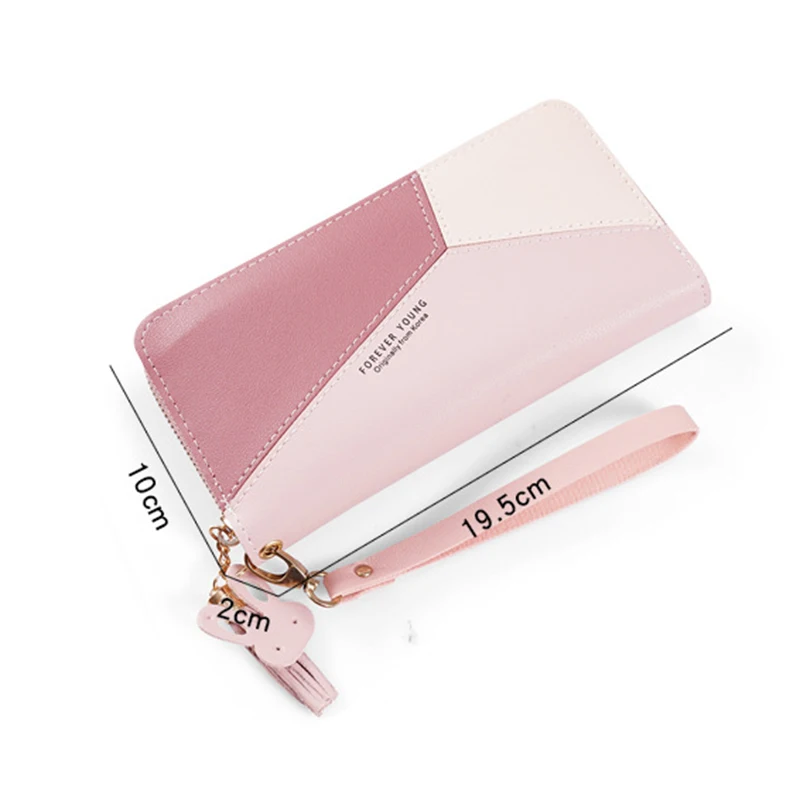 Кошелек на двойной молнии с застежкой и ремешком запястье кошелек из