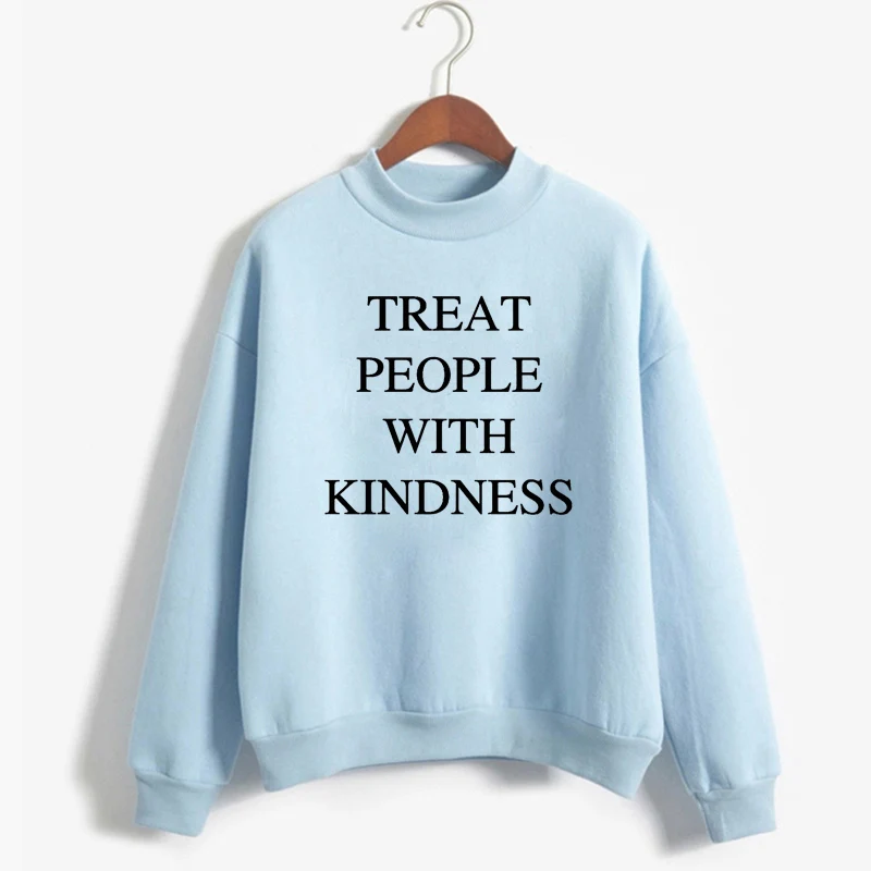 

Autumn Winter Treat People With Kindness Women'S Sweatshirt Casual Warm Pullover Hoodie Jumper Long Sleeve