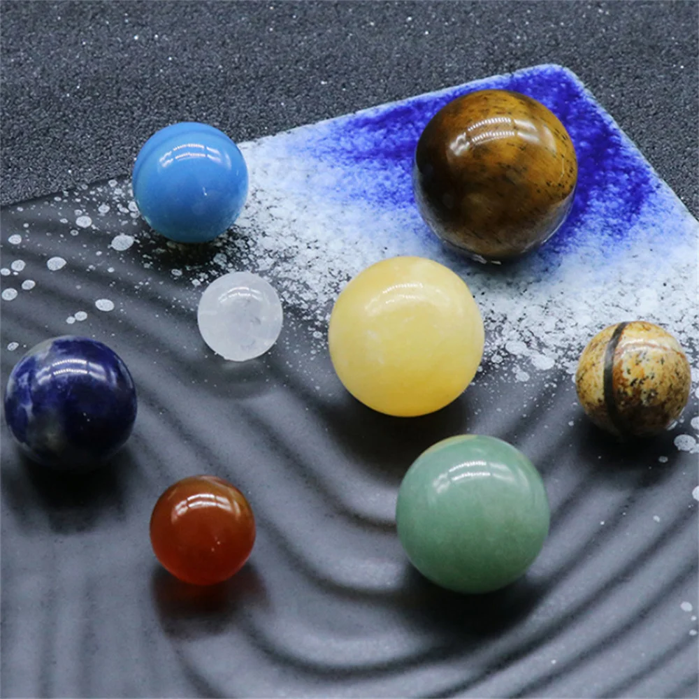 

Solar System Galaxy Universe The Eight Planets Healing Stones Chakra Crystals Balls Gemstone Sphere Feng Shui Ornaments