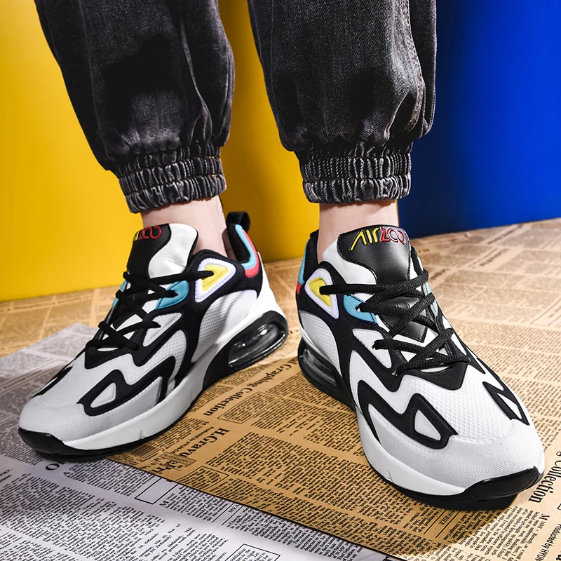 

Hot Sale Running Shoe Men Outdoors Sneakers Summer Footwear Lightweight Breathable Walking Mesh Fly Weave Men Sport Tide Shoes