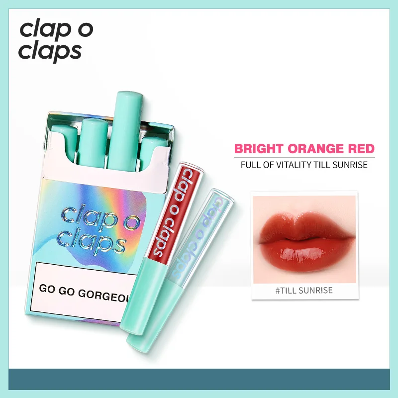 

clap o claps Cosmetic Wing Wing Liquid Long-lasting Water-proof Colorful Cigarette Lipstick 4pcs