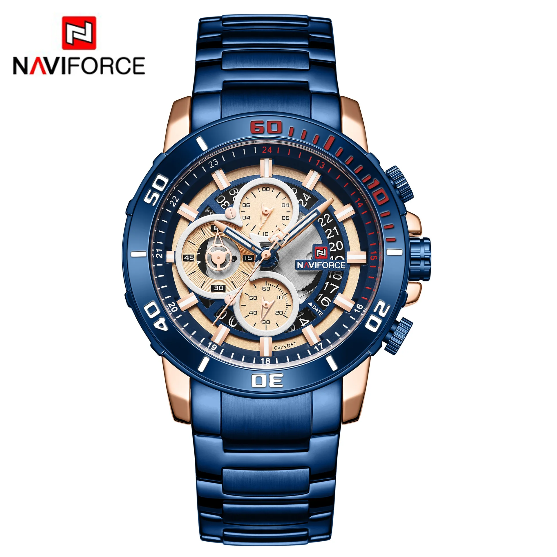 

9174 Men's Watch Waterproof Quartz Steel Band Six-Hand Watch Business Calendar Men's Watch