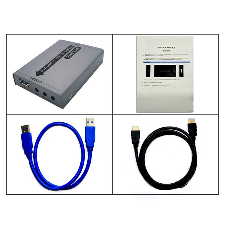 

4K HDMI Capture Card, USB3.0 Game Video Converter with HDMI Loop-Out Support Full HD 4K 60HZ Mic in and Audio Out