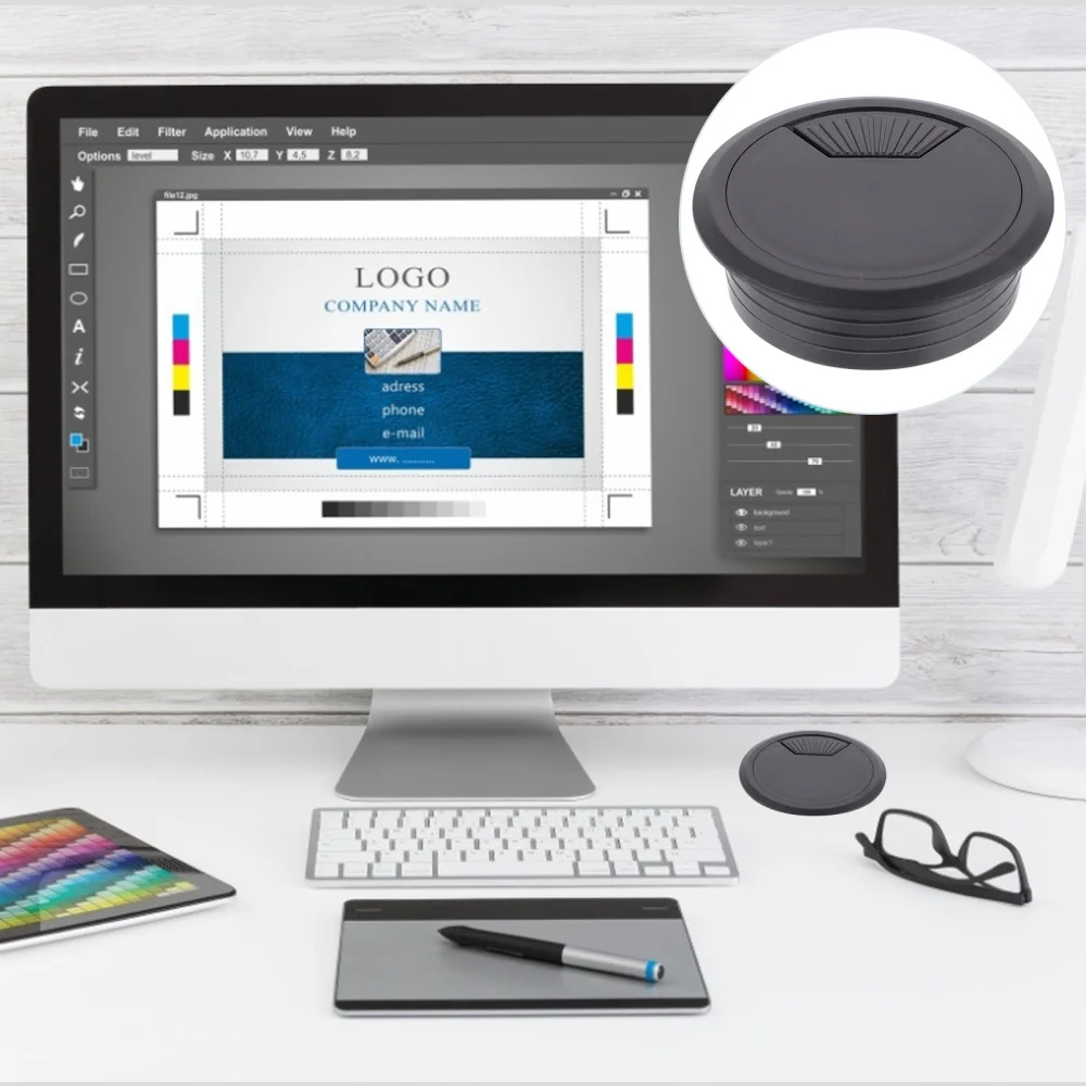 12 шт. органайзеры для кабеля компьютера|Крышки с прорехами проводов| |