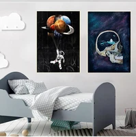 abstract fashion astronaut wall decor painting canvas wall art prints room decor balloon pictures for living room frameless