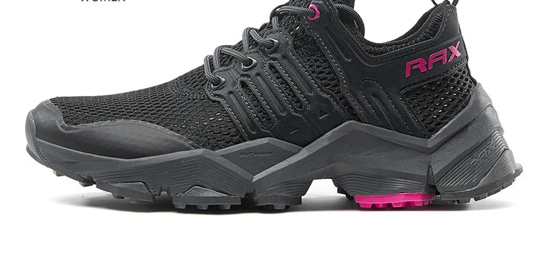 Rax Hiking Shoes Women Summer Big Size Breathable Ligjtweight Women Jogging Shoes Outdoor Sports Sneakers Female Antikid Shoes