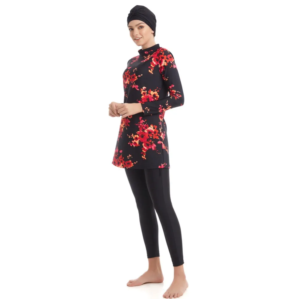HAOFAN 2019 размера плюс мусульманские купальники для женщин Burkinis женский купальник в