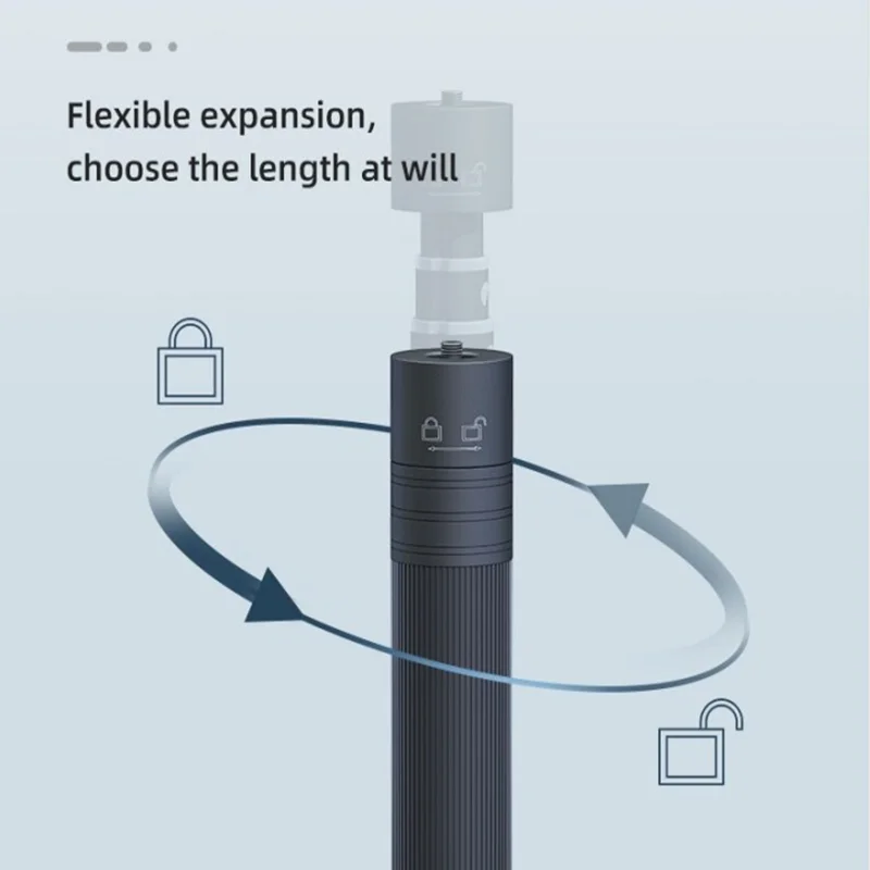 Карданный удлинитель легкий Алюминиевый телескопический стержень для DJI OSMO Mobile 2