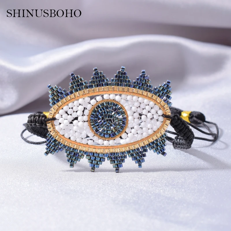 

MIYUKI Bracelets For Women Turkish Evil Eye Pulseras Mujer Moda Handmade Adjustable 2020 Charm Wrap Friendship Bracelet