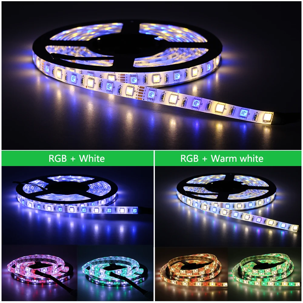 5 м 5050 Светодиодная лента DC12V RGB/RGBW/RGBWW гибкий светильник лента 300 светодиодный s RGB цвет Светодиодная лента комплект+ пульт дистанционного управления+ адаптер питания