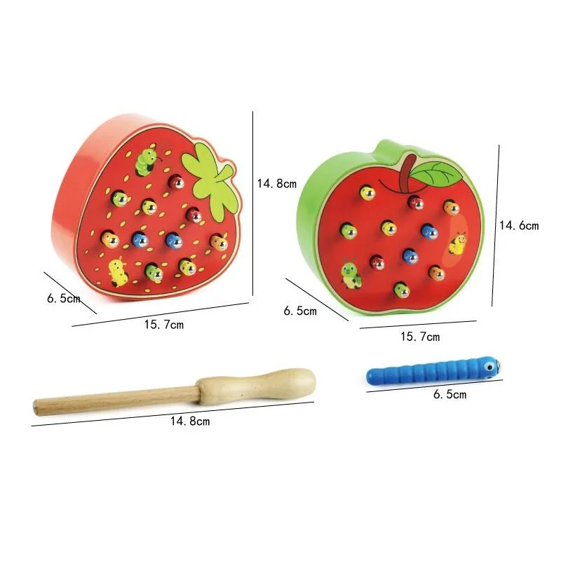 Монтессори милый ловить насекомых познание матч Игра Головоломка Деревянные