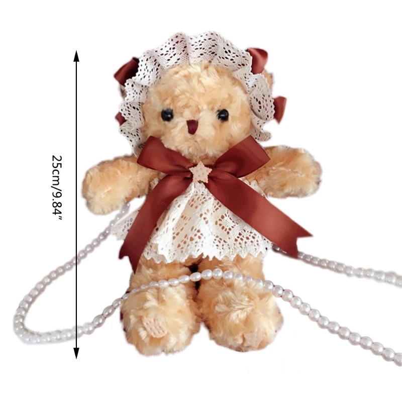 

Bear Bag Doll Girl Cute Cartoon Bag Fashion Kawaii Toddler Kid Kawaii Girls Cute Smile Bear Soft Plush Doll Lolita