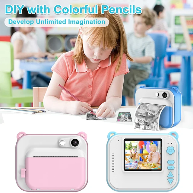 Children Instant Print Camera With Thermal Printing Paper Instant Print Camera for Kids 1080P Video Photo Camera Christmas Toys 4