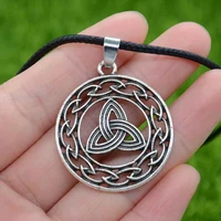 punk ancient knots trinity symbol norse viking amulet jewelry pendant vintage necklace men