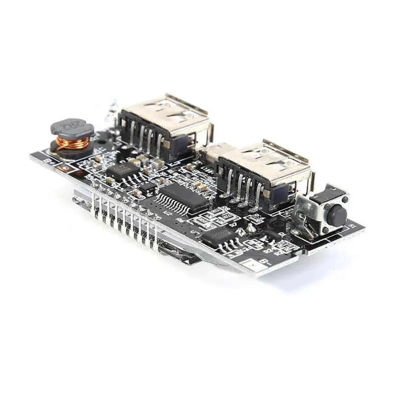 Модуль мобильного внешнего аккумулятора с двойным USB 5 В 1 А 18650 литиевая батарея