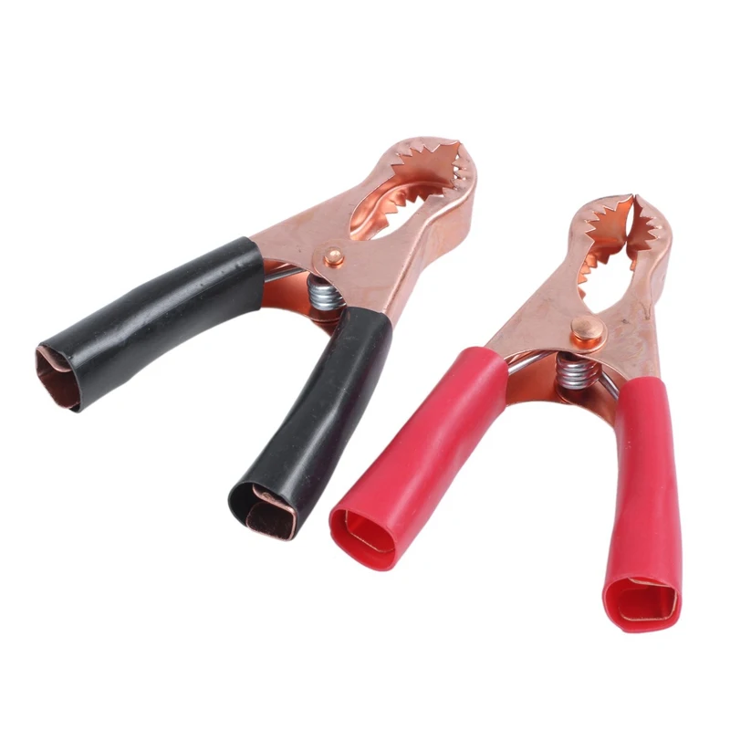 2 x 80 mm long alligator clip test clamp 30 black and red car | Обустройство дома