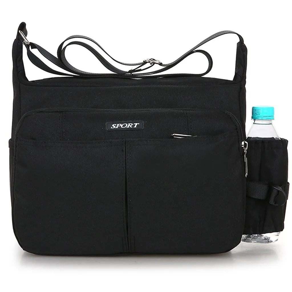 Сумка мессенджер на плечо унисекс нейлоновая деловая многофункциональная