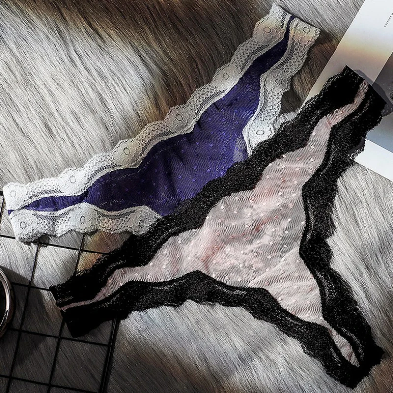 3 шт. сексуальное женское нижнее белье прозрачные сетчатые кружевные стринги