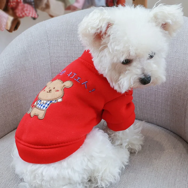 

Зимняя Теплая Одежда для собак Толстовка для чихуахуа весна-осень пальто куртка костюм с принтом для маленьких родственников йорков Мопсов