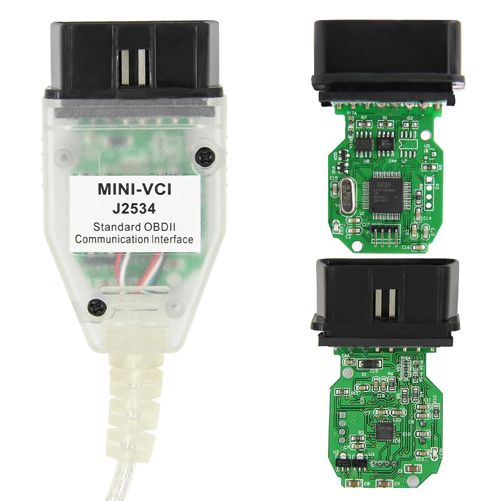 Диагностический кабель MINI VCI V16.00.017 FTDI FT232RQ SAE J2534 для Toyota MINIVCI TIS Techstream OBD2 интерфейс