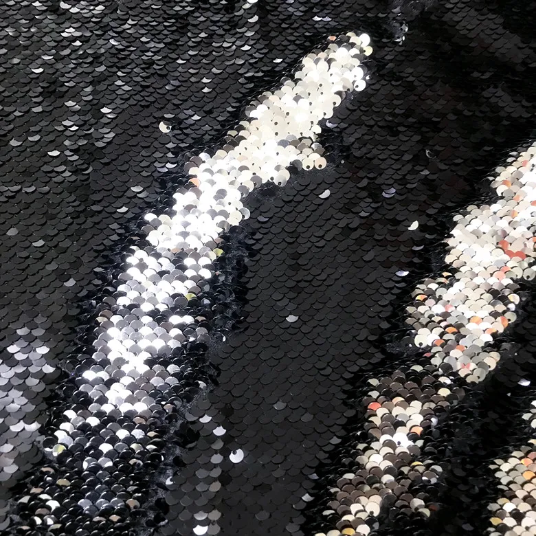 

50x125cm double-sided reversible fish scale overlapping sequined pearl fabric graffiti net red wall tremble jacket clothing