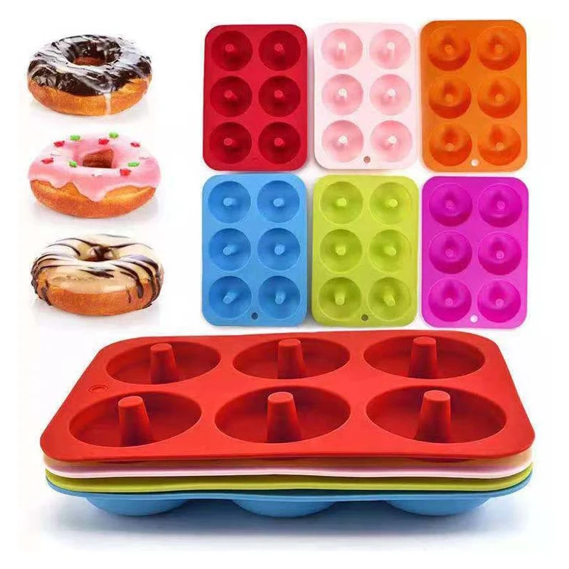 

3 шт. антипригарная силиконовая форма для пончиков, мешковатая пончиков, сковорода для выпечки, силиконовая форма для выпечки пончиков
