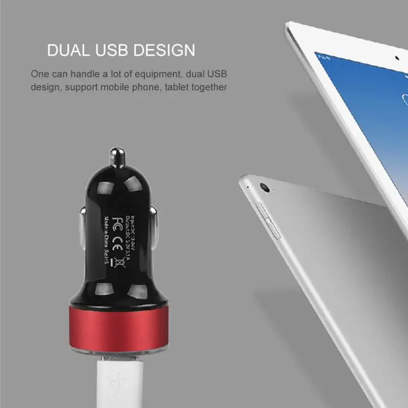 Автомобильный двойной USB QC 3 0 адаптер зарядное устройство прикуриватель