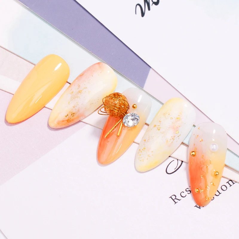 10 шт./пакет смешанных размеров Золотые Фольга бусины украшения со стразами для