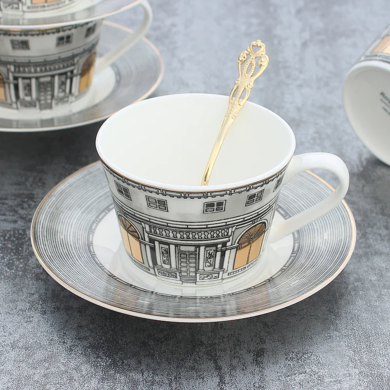 Винтажная керамическая чашка для кофе эспрессо и блюдце силиконовая складная