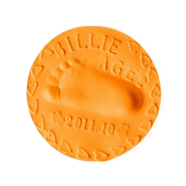 orange Air Hand Foot Inkpad сушка мягкая глина ребенок Handprint отпечаток ноги литье родитель-ребенок рука подушечка с чернилами для отпечатков уход за ребенком - Цвет: orange