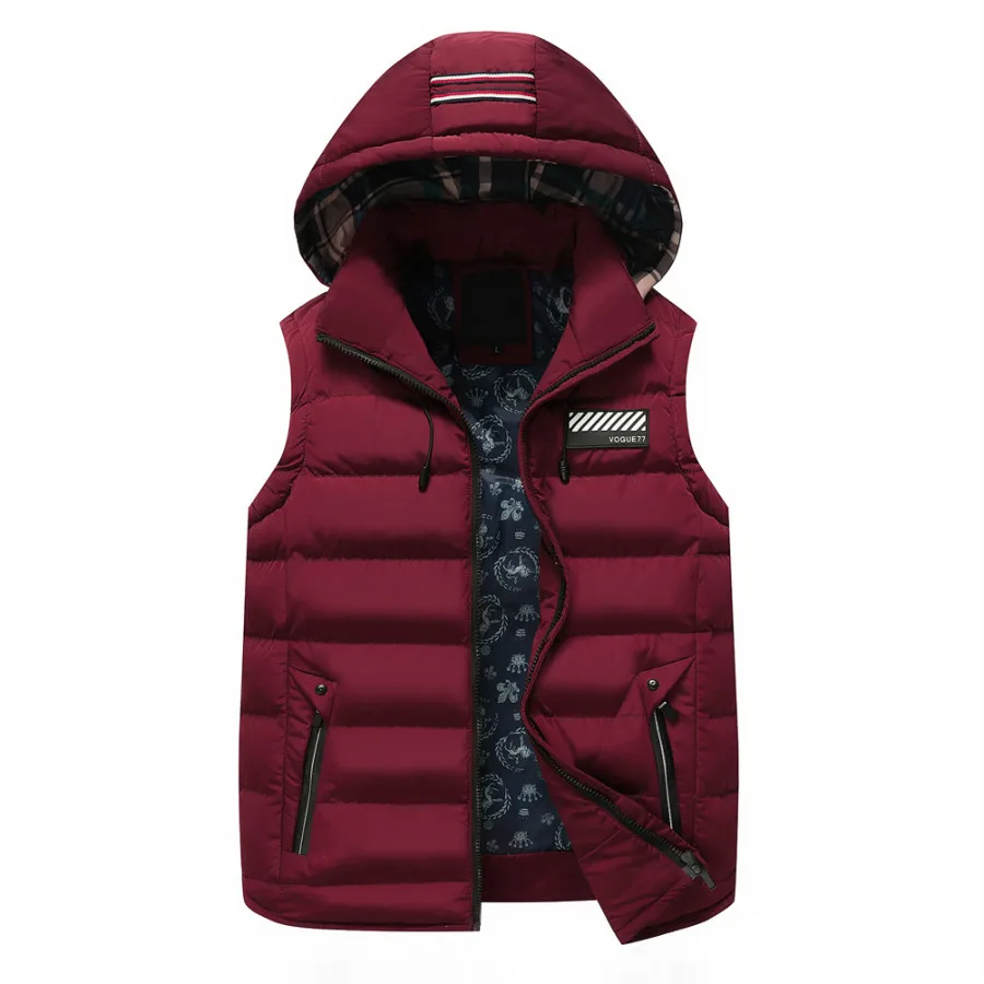 Мужской жилет с капюшоном размеры M 3XL на молнии мужские повседневные жилеты