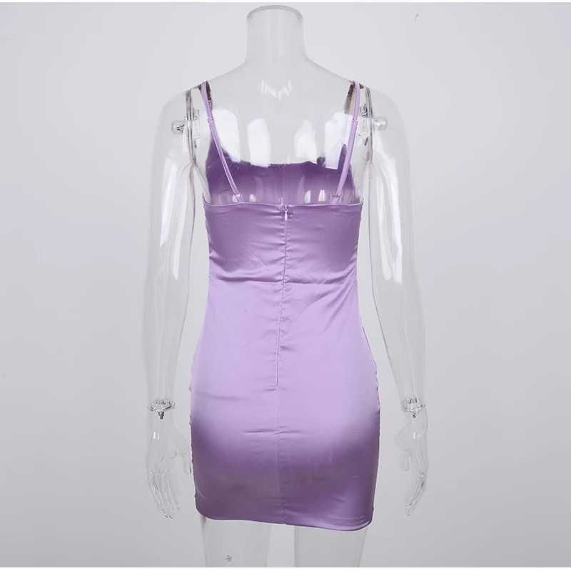 Женское атласное платье с открытой спиной Parthea облегающее розовое глубоким