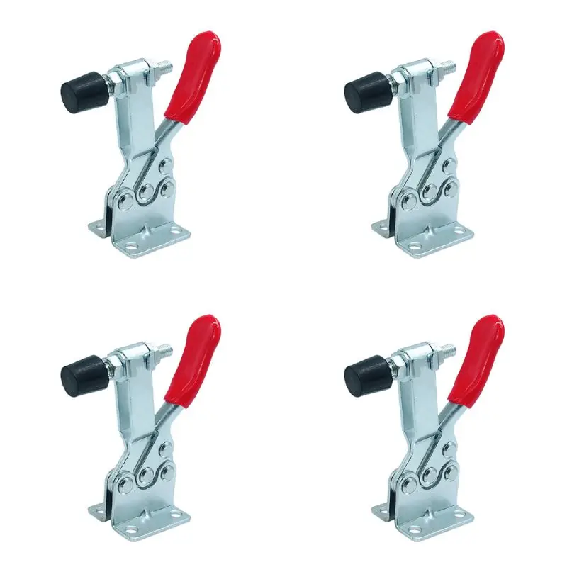

4 pcs Holding Capacity 220lbs(100Kg) Quick Release Vertical Type GH-201b Horizontal Toggle Clamp Hand Tool Set